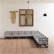 vidaXL 9 Piece Wood Large Garden Lounge Set in Gray