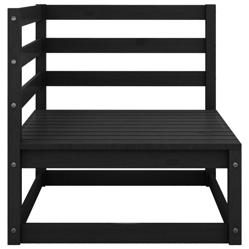vidaXL Wood Large Garden Lounge Set in Black