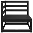 vidaXL Wood Large Garden Lounge Set in Black