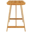 vidaXL 7 Piece Solid Acacia Wood Medium Bar Set in Gray