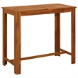 vidaXL 7 Piece Solid Acacia Wood Bar Set in Brown