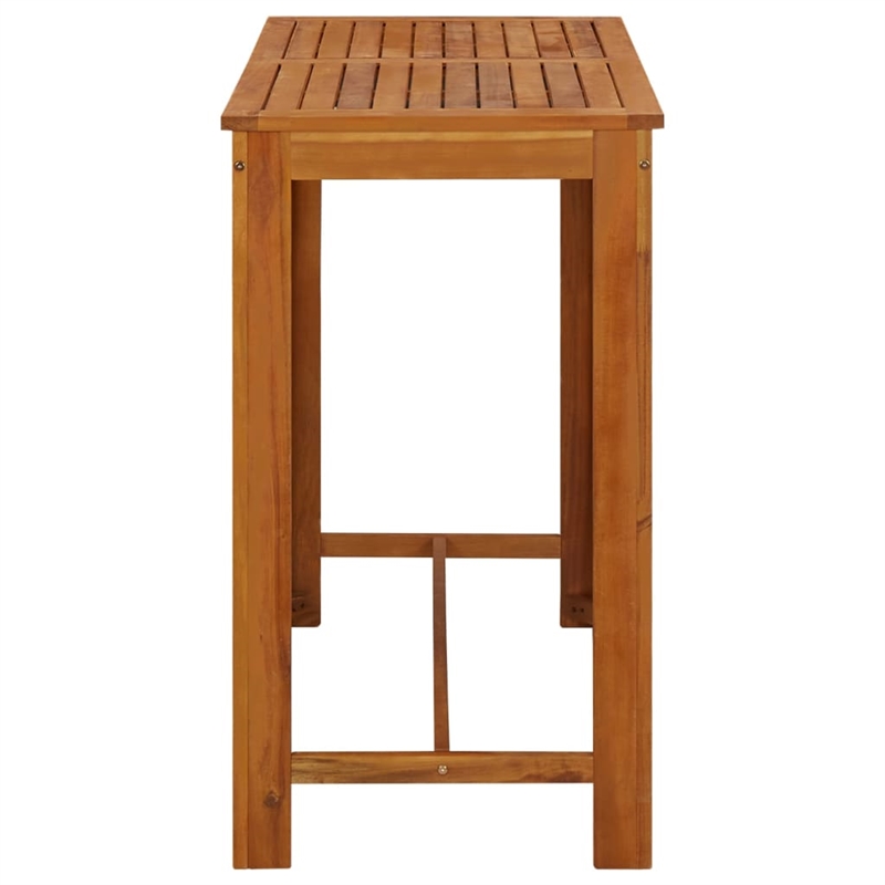 vidaXL 7 Piece Solid Acacia Wood Bar Set in Brown