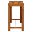 vidaXL 7 Piece Solid Acacia Wood Bar Set in Brown