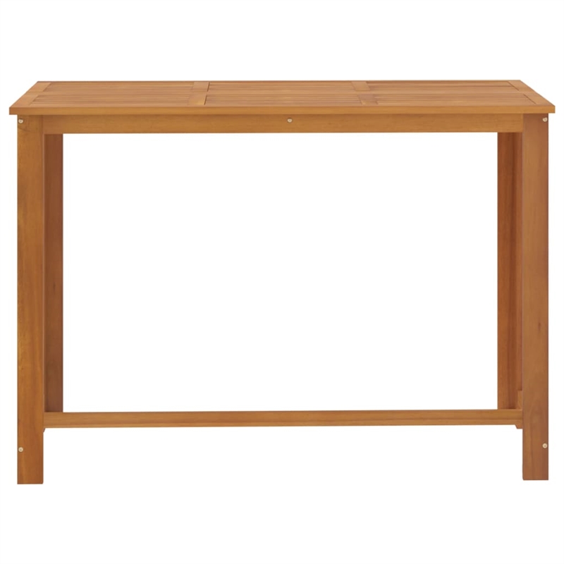 vidaXL 7 Piece Solid Acacia Wood Bar Set in Black
