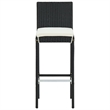 vidaXL 7 Piece Solid Acacia Wood Bar Set in Black
