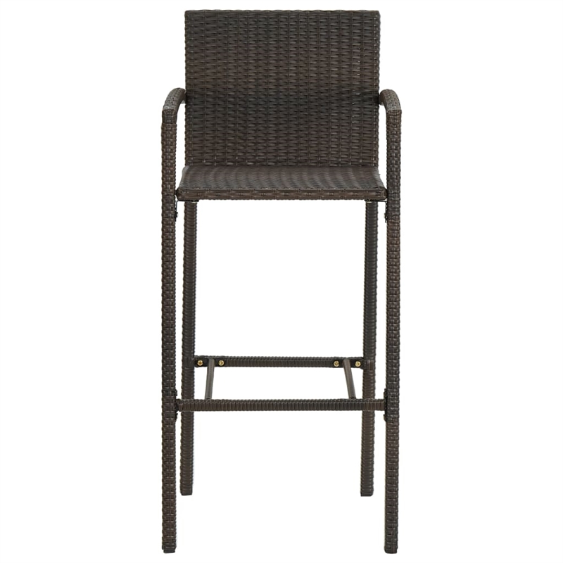 vidaXL 9 Piece Solid Acacia Wood Bar Set in Brown