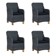 vidaXL 5 Piece Solid Acacia Wood Dining Set in Gray