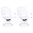 vidaXL 3 Piece Aluminum Small Bistro Set in White