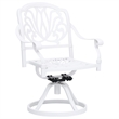 vidaXL 3 Piece Aluminum Small Bistro Set in White