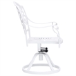 vidaXL 3 Piece Aluminum Small Bistro Set in White