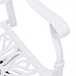 vidaXL 3 Piece Aluminum Small Bistro Set in White