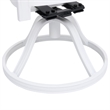 vidaXL 3 Piece Aluminum Small Bistro Set in White