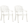 vidaXL 3 Piece Aluminum Medium Bistro Set in White