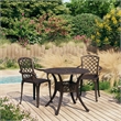 vidaXL Aluminum Medium Bistro Set in Brown