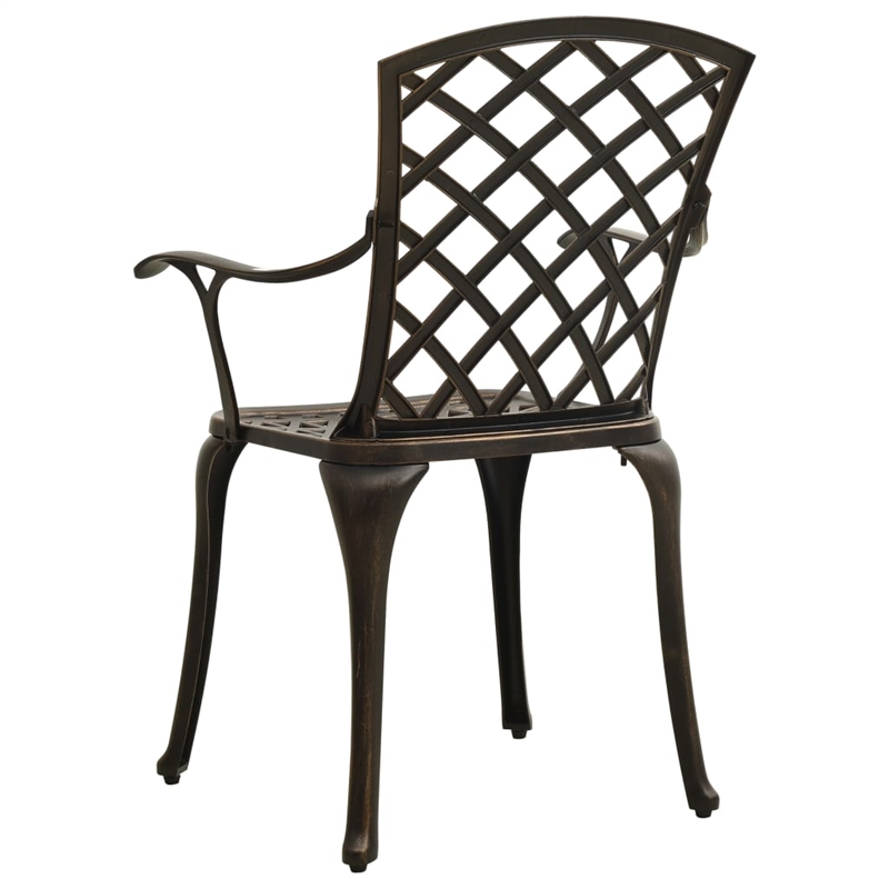 vidaXL Aluminum Medium Bistro Set in Brown