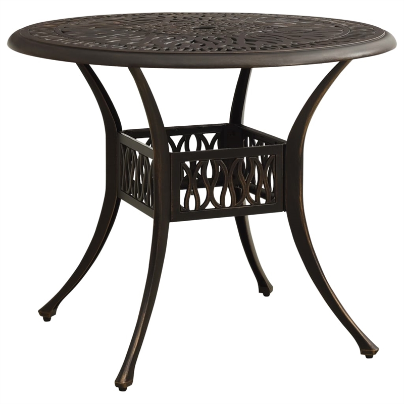 vidaXL Aluminum Medium Bistro Set in Brown