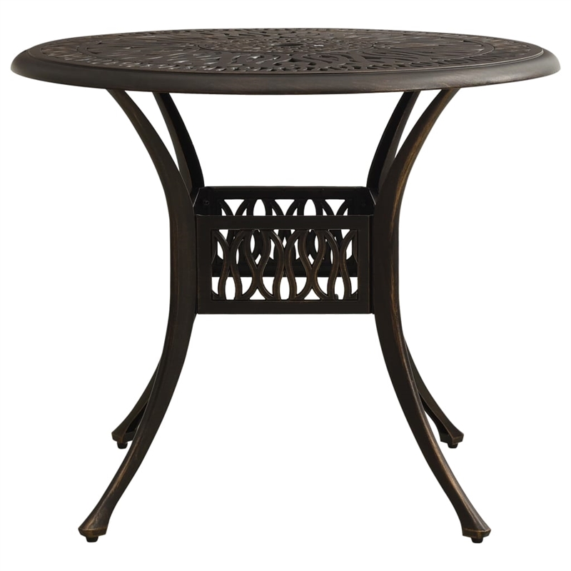 vidaXL Aluminum Medium Bistro Set in Brown