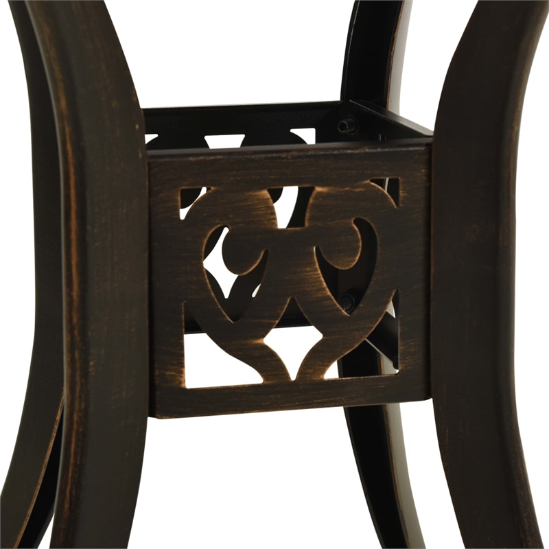 vidaXL 5 Piece Aluminum Medium Bistro Set in Bronze