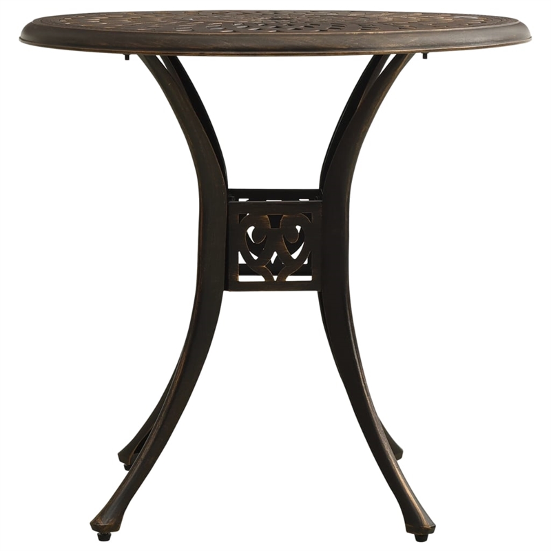 vidaXL 5 Piece Aluminum Medium Bistro Set in Bronze