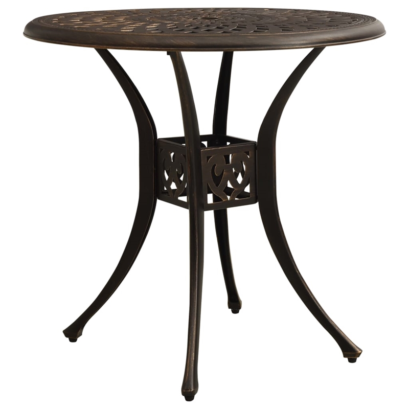 vidaXL 5 Piece Aluminum Medium Bistro Set in Bronze