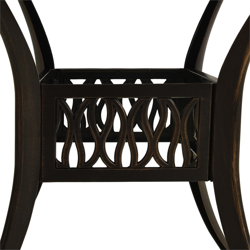 vidaXL 5 Piece Aluminum Medium Bistro Set in Bronze