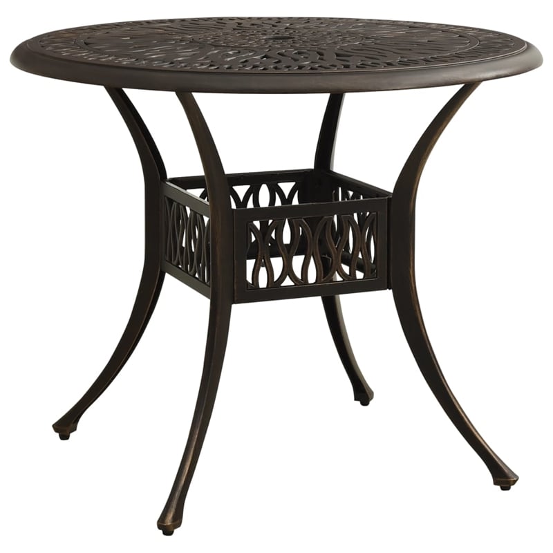 vidaXL 5 Piece Aluminum Medium Bistro Set in Bronze