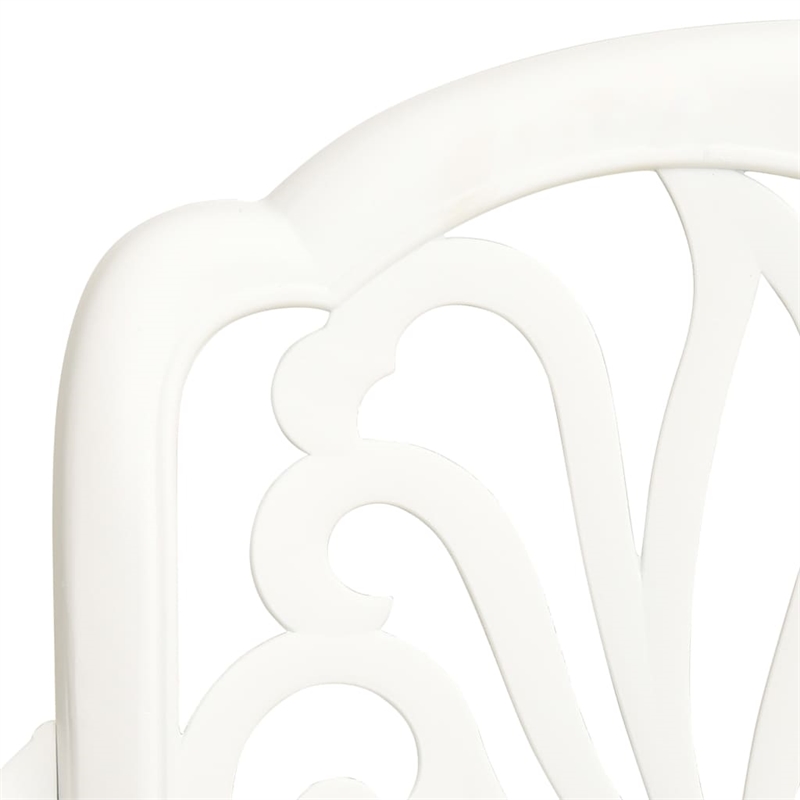 vidaXL 5 Piece Aluminum Bistro Set in White