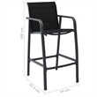 vidaXL 7 Piece Steel Bar Set in Black/Gray