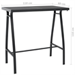 vidaXL 7 Piece Steel Bar Set in Black/Gray