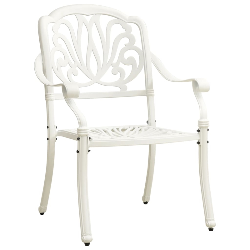 vidaXL 5 Piece Round Traditional Aluminum Bistro Set