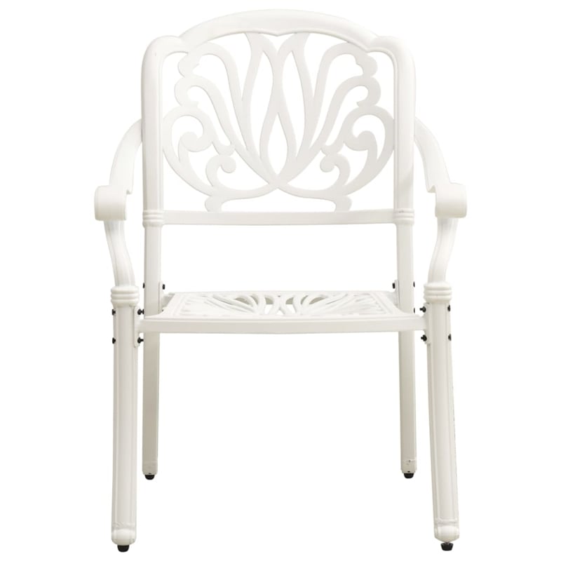 vidaXL 5 Piece Round Traditional Aluminum Bistro Set
