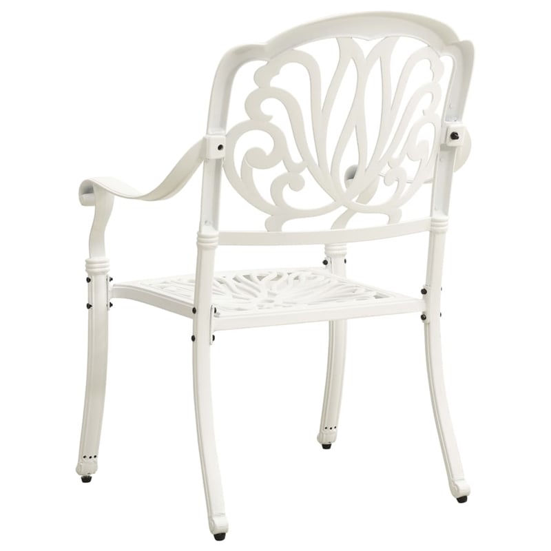 vidaXL 5 Piece Round Traditional Aluminum Bistro Set