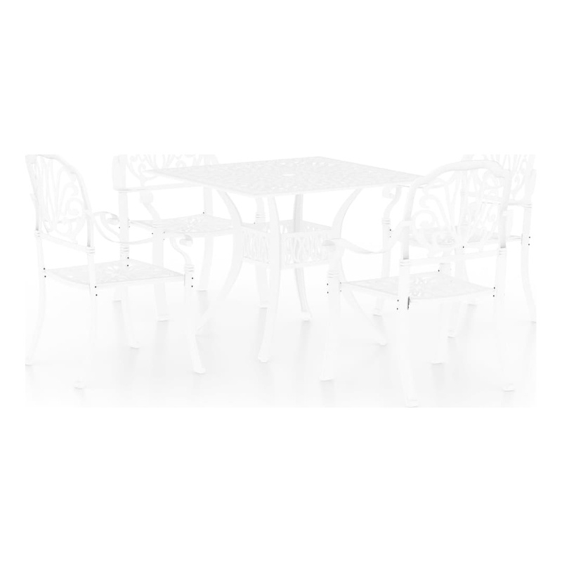 vidaXL 5 Piece Round Traditional Aluminum Bistro Set