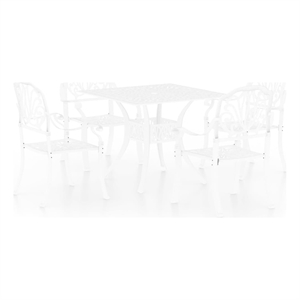 vidaXL 5 Piece Round Traditional Aluminum Bistro Set