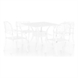vidaXL 5 Piece Round Traditional Aluminum Bistro Set