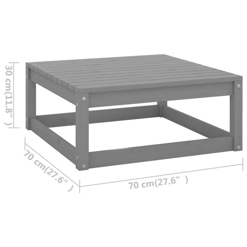 vidaXL 6 Piece Wood Garden Lounge Set in Gray