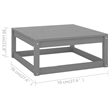 vidaXL 6 Piece Wood Garden Lounge Set in Gray