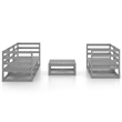 vidaXL 6 Piece Wood Garden Lounge Set in Gray