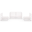 vidaXL Wood Small Garden Lounge Set in White