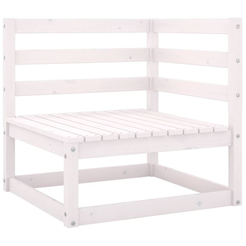 vidaXL Wood Small Garden Lounge Set in White