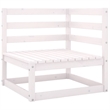 vidaXL Wood Small Garden Lounge Set in White