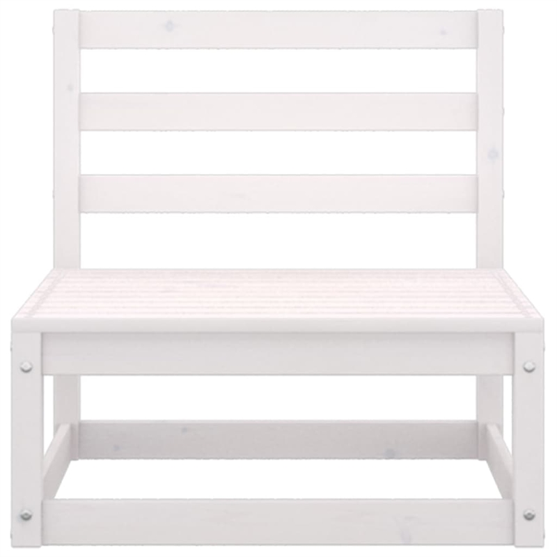 vidaXL Wood Small Garden Lounge Set in White