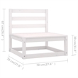 vidaXL Wood Small Garden Lounge Set in White