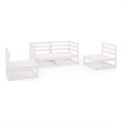vidaXL Wood Small Garden Lounge Set in White