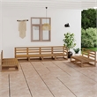vidaXL 8 Piece Wood Large Garden Lounge Set in Brown