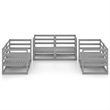 vidaXL 6 Piece Wood Garden Lounge Set in Gray
