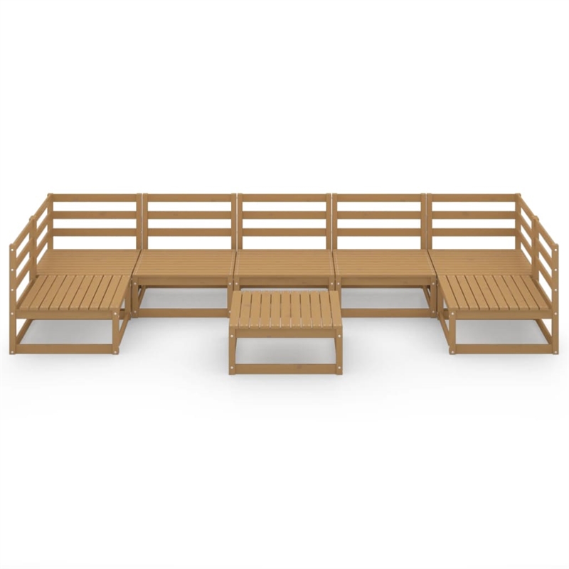vidaXL Wood Medium Garden Lounge Set in Brown