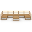 vidaXL Wood Medium Garden Lounge Set in Brown
