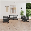 vidaXL Wood Garden Lounge Set in Black