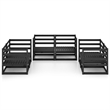 vidaXL Wood Garden Lounge Set in Black